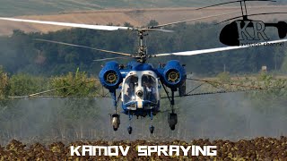 Awesome spraying action with Kamov Ka-26