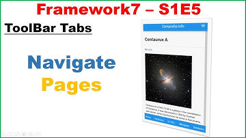 Framework7 S1E5 : ToolBar Tabs - Pages with Images and Text