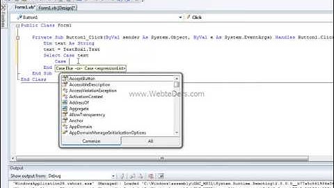 Visual Basic Select Case Build