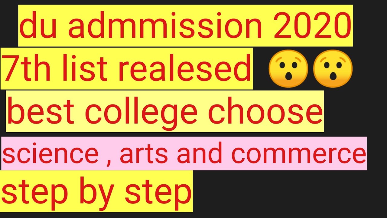 7th cutoff Doubt Session🔥| Delhi University Admissions | Best College to choose 2020 | LIVE DU NEWS