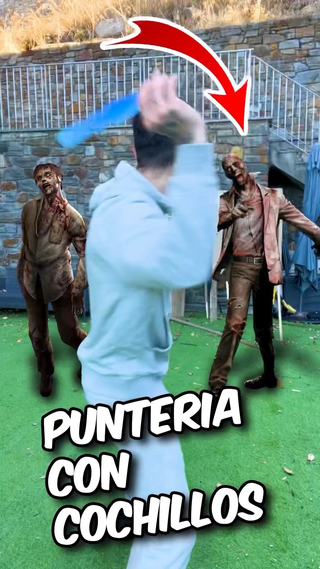 Cuchillos VS zombies!! #funny #knives