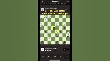 Rooks are better than Queen | #chess #chessgame #chesstactics #chesscom #shorts #newbeginnings
