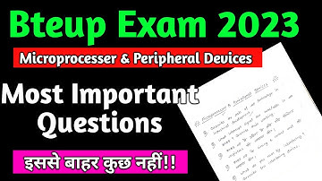 Most Important Questions | Microprocesser & Peripheral Devices | Bteup Exam 2023