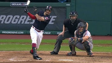 DET@CLE: Chisenhall lines an RBI double to right