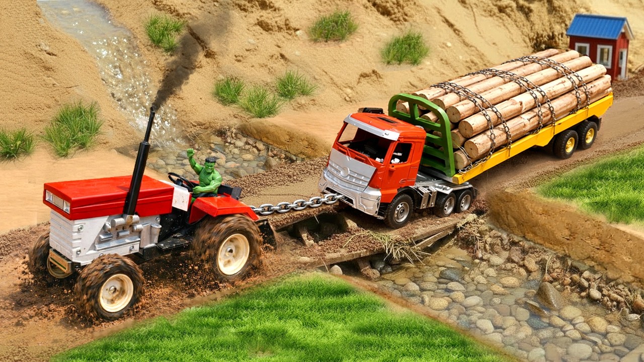 DIY Mini Tractor Rescues a Truck | Most Creative Mini Infrastructure Science Project