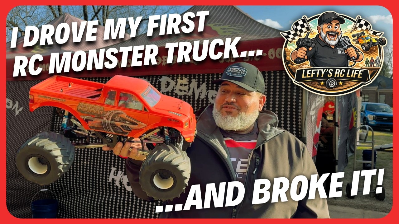 Lefty's RC Life - Lefty Drives His First RC Monster Truck & Breaks It