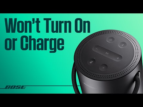 Bose Portable Smart Speaker – Won’t Turn On or Charge