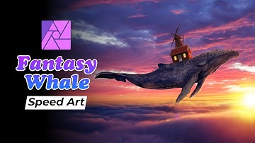 Fantasy Whale Photo Manipulation - Speed art using Affinity Photo