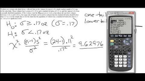 Statistics - Testing Claims about Standard Deviations Example