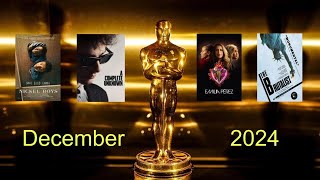 Oscars 2025 Nominations Predictions - December 2024