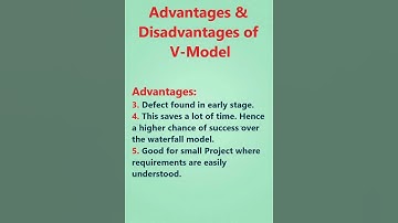 Advantages and disadvantages of v model #shorts