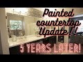 Painted countertop update...how it&#39;s holding up after 5 years | DecorSauce