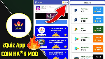 zQuiz App Coin Adder M**d || zQuiz App Coin Adder script today || new earning app