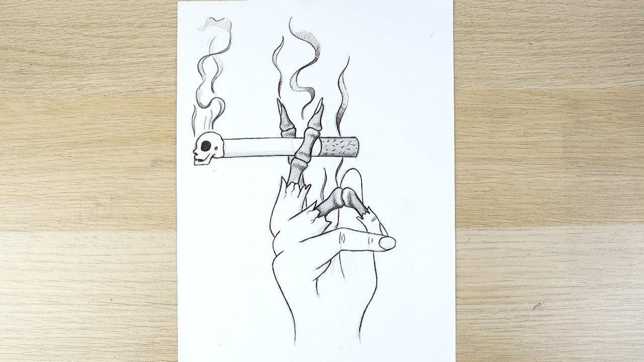 how to draw  | dessiner | no smoking drawing / اليوم العالمي ضد التدخين | رسم يعبر عن خطورة التدخين