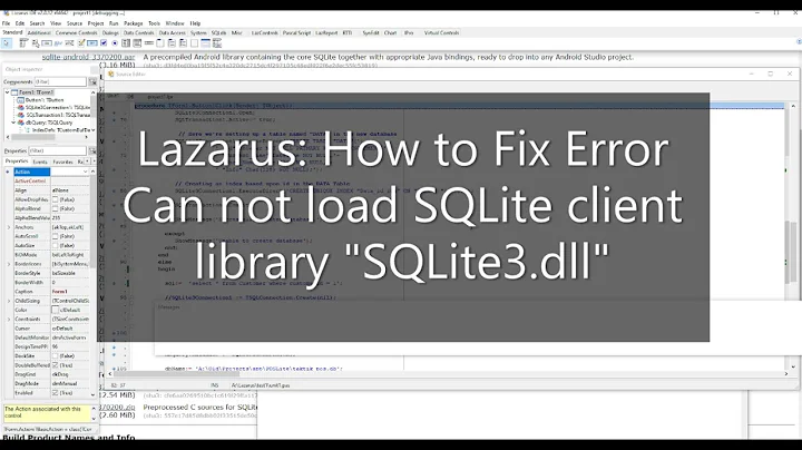 Lazarus Free Pascal - How to fix Error Can not load SQLite client library "sqlite3.dll"