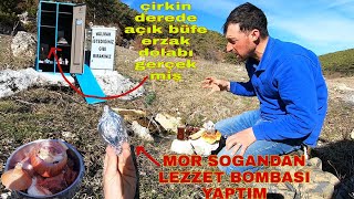 Mor soğandan lezzet bombası yaptım.Çirkin deredeki HAYRAT erzak dolabı GERÇEKMİŞ