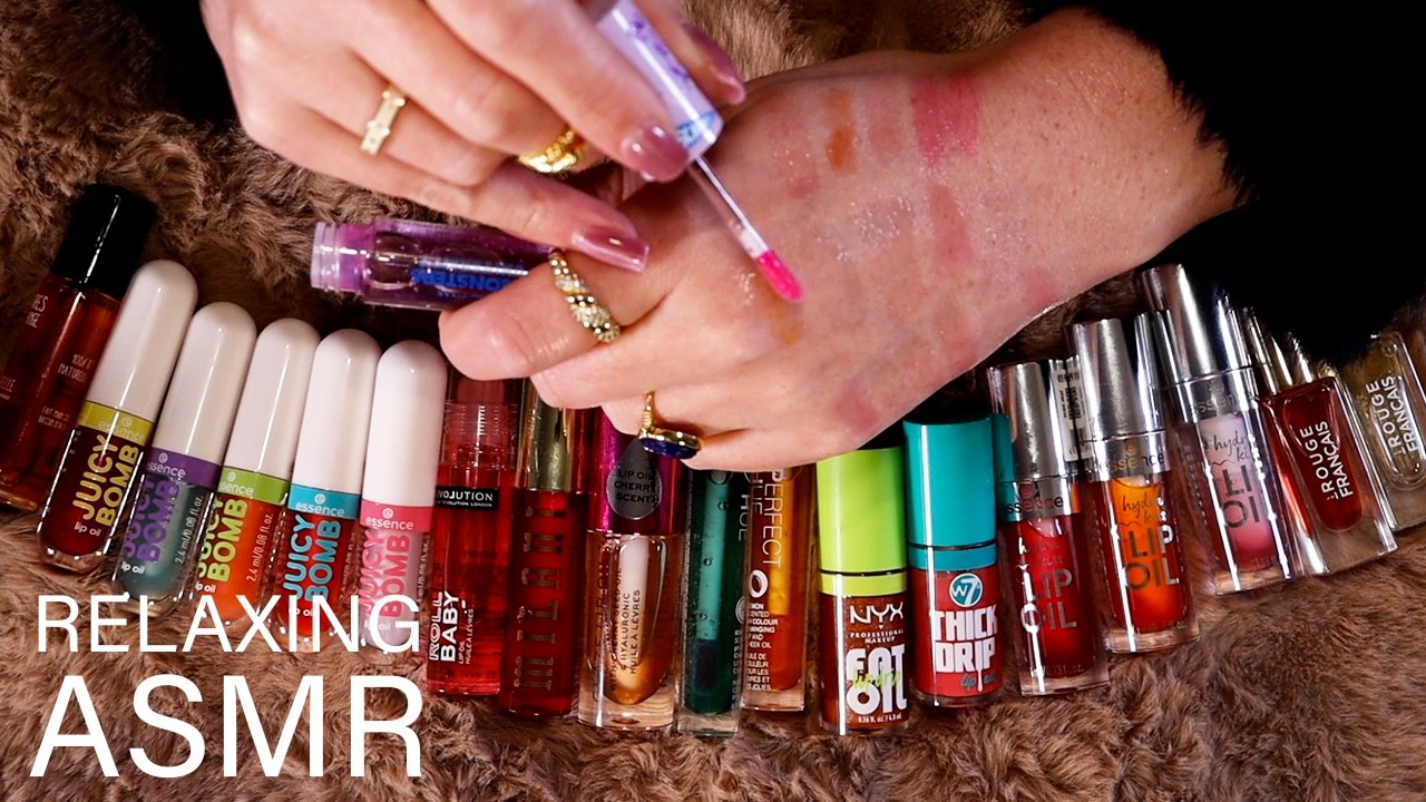 ASMR Lip Oil or Lip Gloss? Boozyshop Haul (🎧 soft spoken, swatching, tapping, scratching)