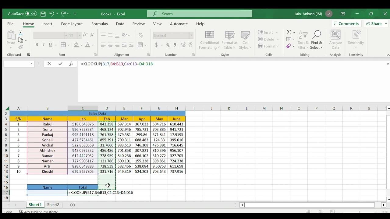 MS Excel || Xlookup formula || Easy way to learn Excel formula || Free ...