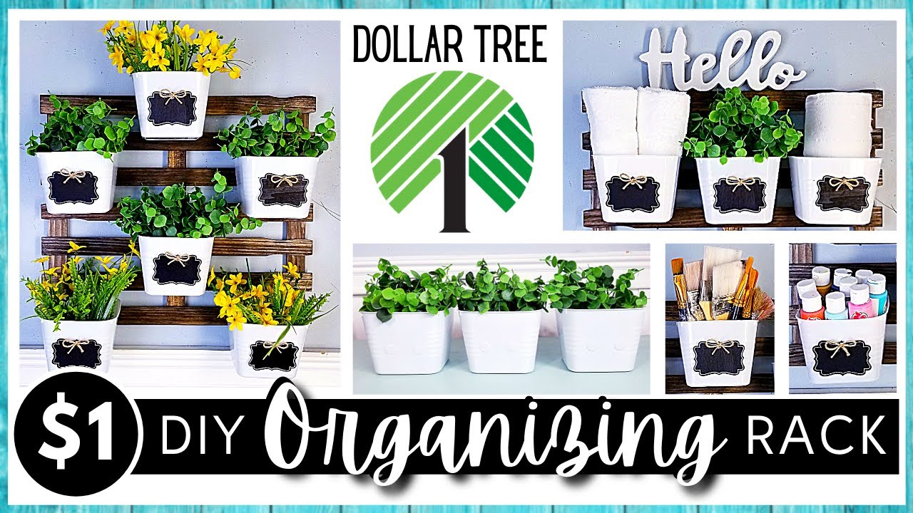 *NEW* DOLLAR TREE DIY Organization Rack with Removable Bins | Bath ...