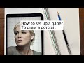 How to set up a paper to draw a portrait