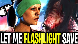 SALTY SURVIVOR RAGE QUITS FOR NOT GETTING FLASHLIGHT SAVE... | Dead By Daylight #DBD