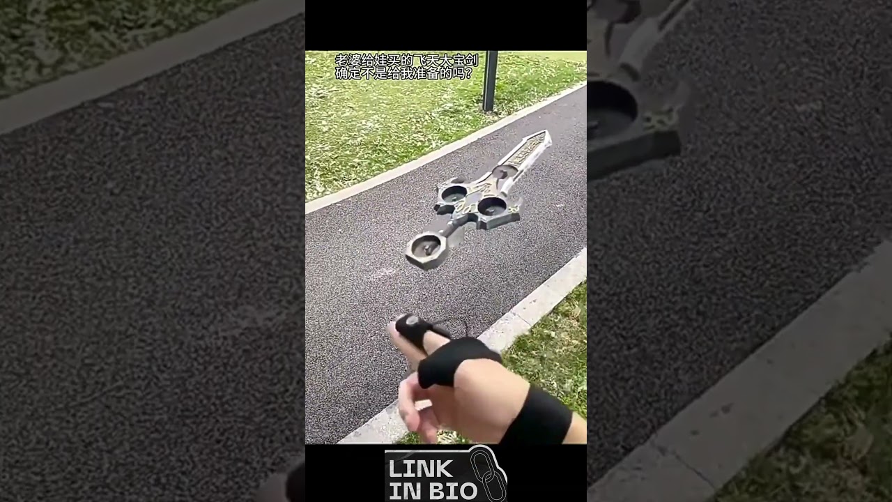 🛩️ New RC Flying Sword – 4-Axis Brushless RGB Airplane Drone! ⚡