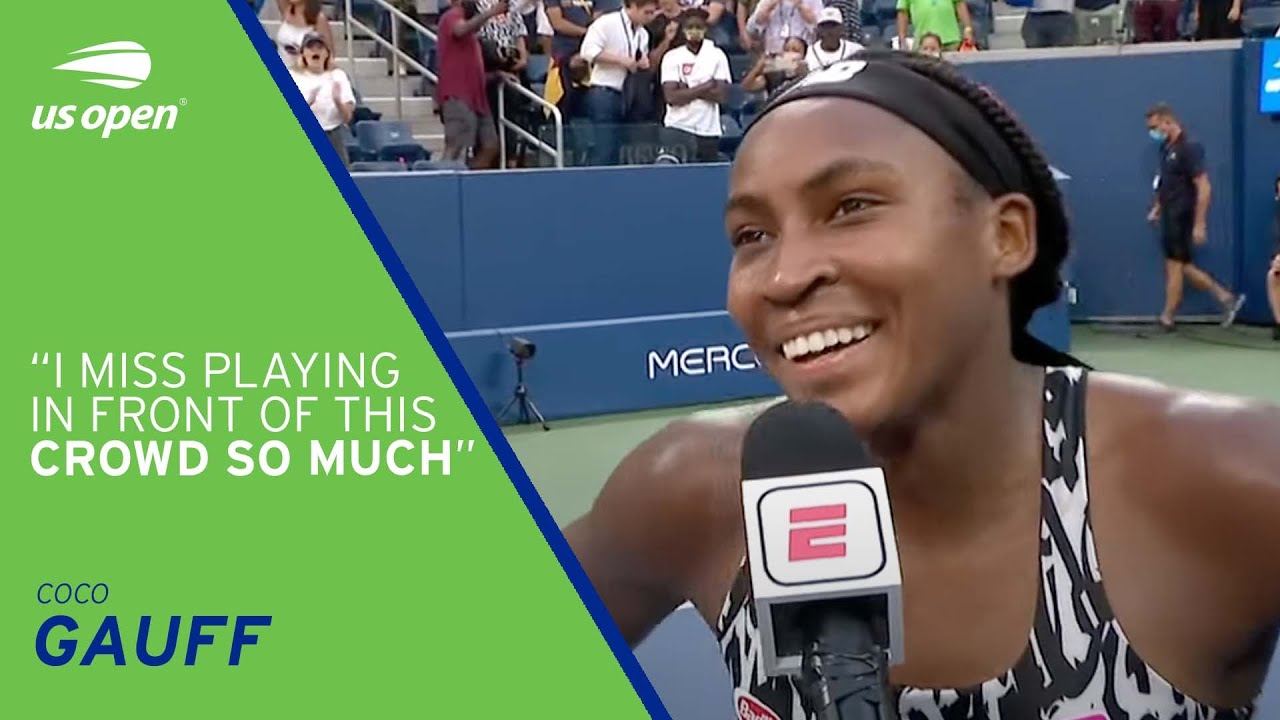 Coco Gauff OnCourt Interview 2021 US Open Round 1 YouTube