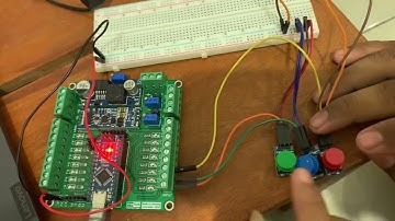 Implementasi Close Loop pada Sis Ken Kecepatan Motor PWM dengan Outseal PLC Nano V5, 3 button.