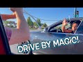 Magic Tricks in TRAFFIC!? [AMAZING Drive-by FUN!]