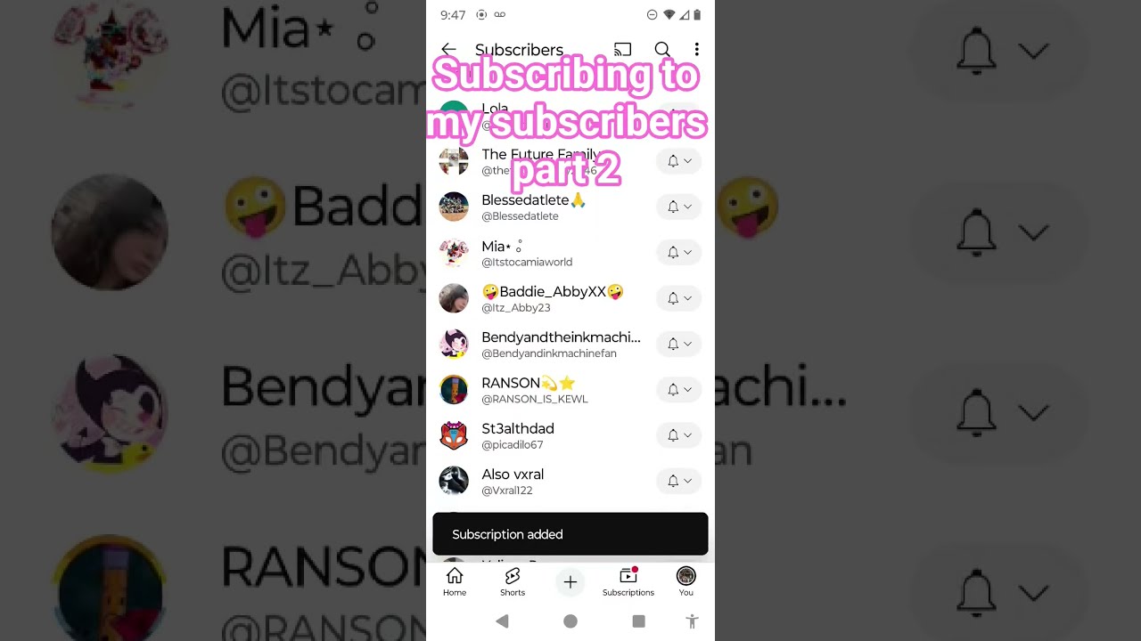 Tysm For Subing