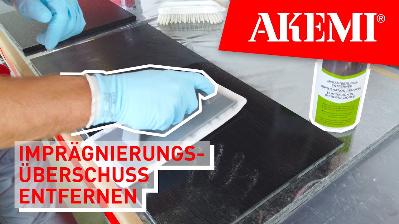 Vorschaubild des Videos: Einfaches und richtiges Entfernen von eingetrocknetem Imprägnierungsüberschuss auf Stein
