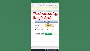 🛠️⚠️"Wrong Lap Length? Tension Zone Could Fail! 🚨" #engineering  #civil #excel #exceltips