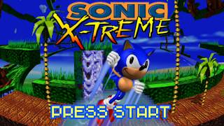 Sonic X-TREME sega intro and title and save slots screens READ DESCRIPTION
