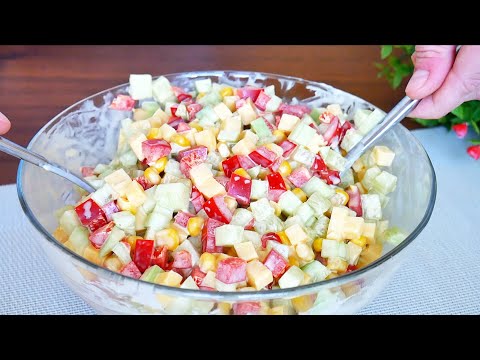 Любимый салат из огурцов, от которого моя мама похудела на 30 кг! Жир на животе тает!