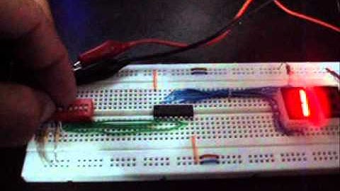 Display de 7 segmentos a decodificador 7447