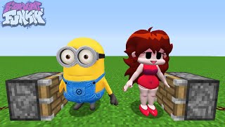 MINION + GIRLFRIEND | FNF Friday Night Funkin' in Minecraft screenshot 5