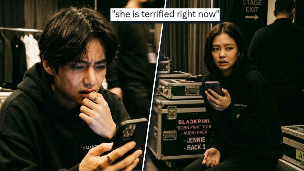 BTS V, Jennie, and Jungkook in a Kpop news thumbnail