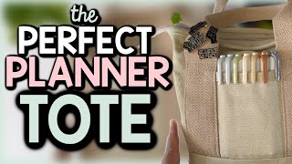 PERFECT PLANNER TOTE | The CUTEST on-the-go planner bag!