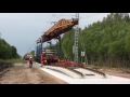 Рабочий цикл крана УК-25/19 / Work cycle of railway montage crane UK-25/19