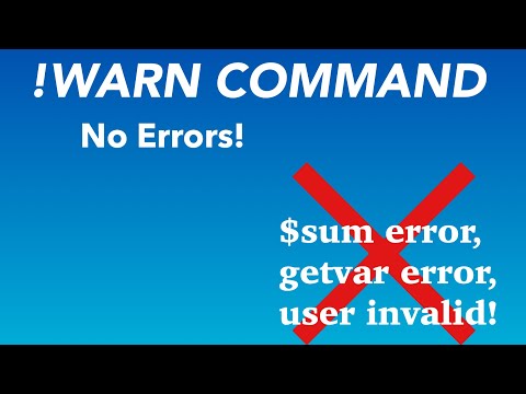!warn command! No Errors! (Discord Bot Designer)