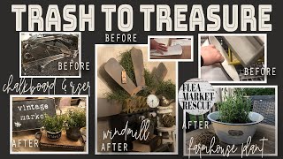 TRASH TO TREASURE DIY FARMHOUSE DECORTHRIFT STORE MAKEOVERS