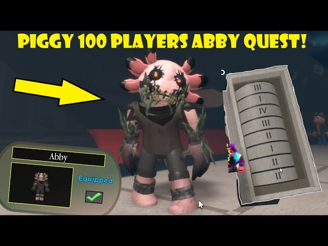 Piggy Book 2, but 100 Players ABBY QUEST! 