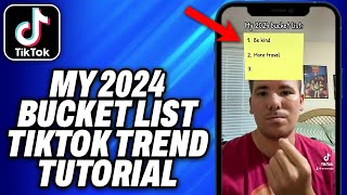 My Bucket List TikTok Trend Tutorial - Easy Fix screenshot 5