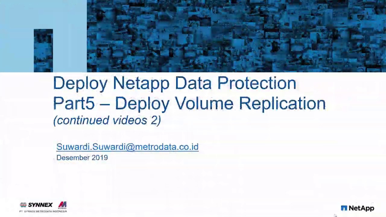 Netapp Data Protection Part5 - Deploy Volume Replication (video3) - YouTube