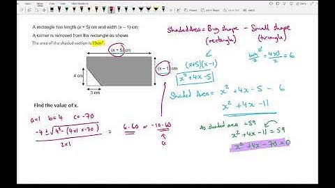 GCSE/AS Level - Quadratics: Problem Solving with Quadratics