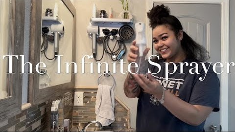 HOW TO WET/SOAK HAIR W/OUR INFINITE SPRAYER W/OUT HAND FATIGUE. FASTEST WAY TO WET HAIR, ESP. CURLS!
