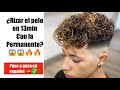 ¿Como rizar el pelo con la permanente en 13 min 😱🔥💈💈 paso a paso en español