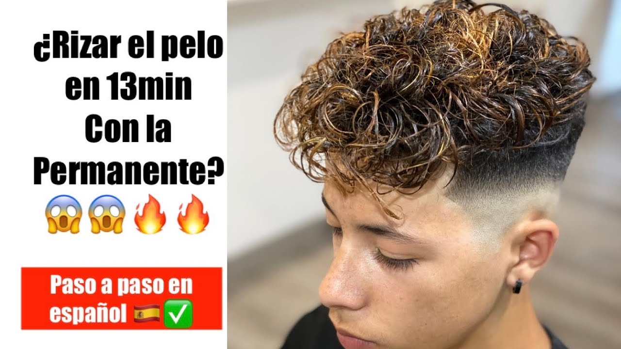 Como rizar el pelo la permanente 13 min 😱🔥💈💈 paso a paso español - YouTube