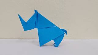 How To Make An Origami Rhino | Origami Rhino Step By Step
