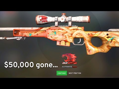 applying a $50,000 sticker on a souvenir AWP...